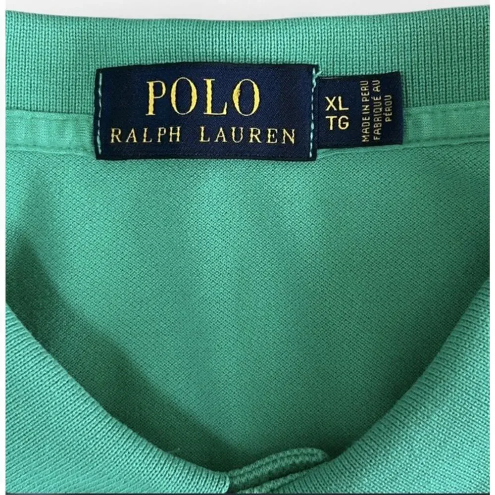 Polo Ralph Lauren Men's Green Classic Short Sleeve Cotton Polo Shirt Size XL